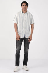 Men Short Sleeve Shirt (White)